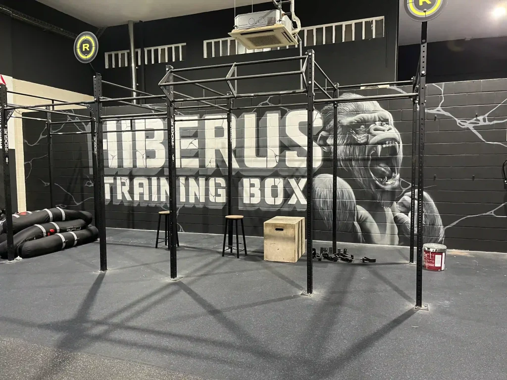Mural pintado a mano para gimnasio