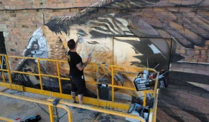 Murales pintados a mano